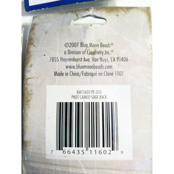 Pendant Lot Darice Blue Moon Acrylic Silver Zinc Victorian Style Jewelry Making - Picture 14 of 14